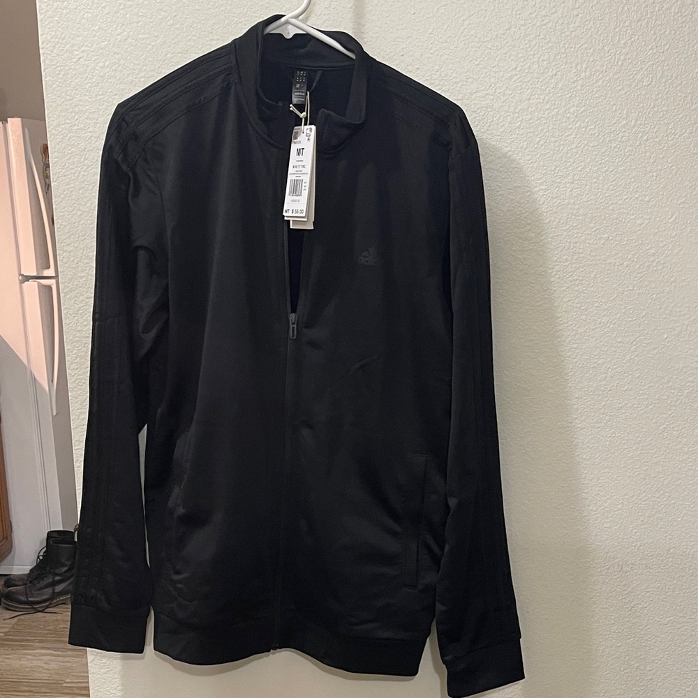 Adidas Black Full-Zip Jacket Medium/Tall